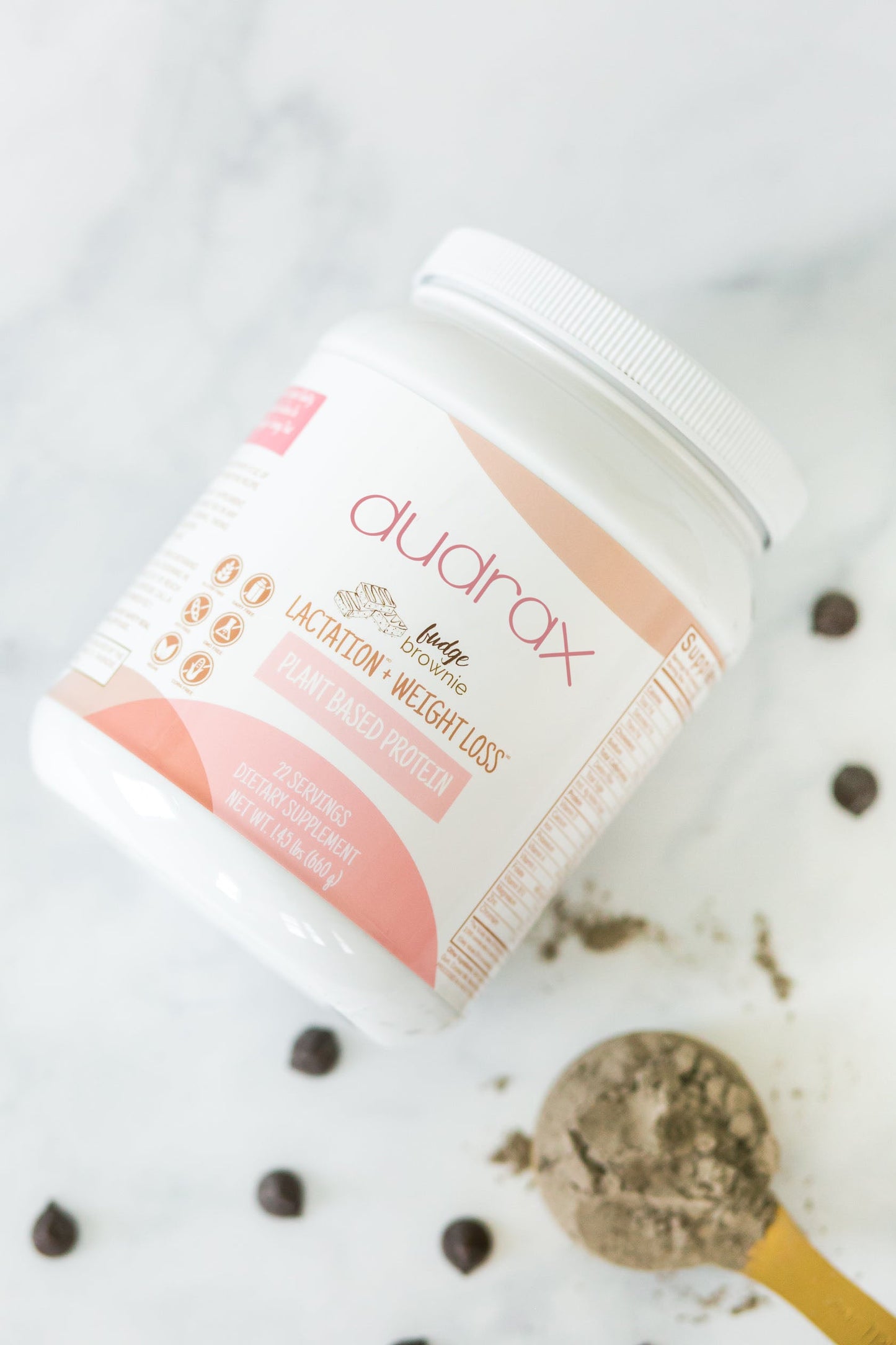 Dudrax: Protein Powder For Milk Supply, Fudge Brownie