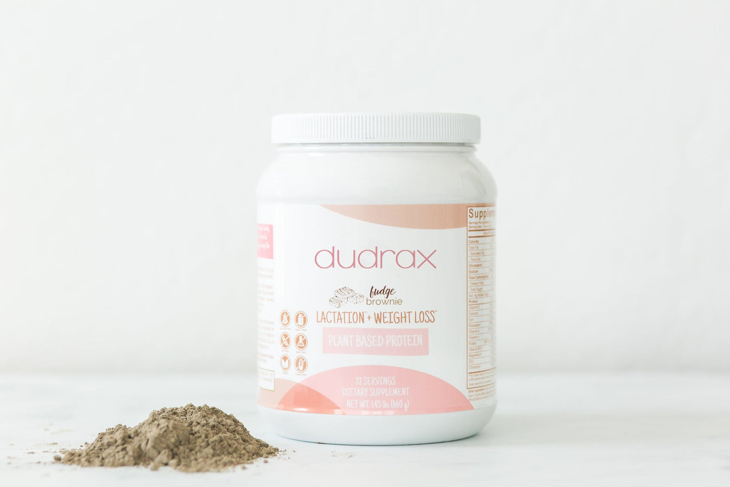 Dudrax: Protein Powder For Milk Supply, Fudge Brownie